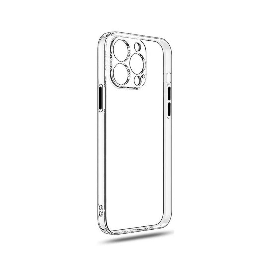 Soft Silicon Case with Coloured Side Keys for Apple iPhone 14 Pro Transparent